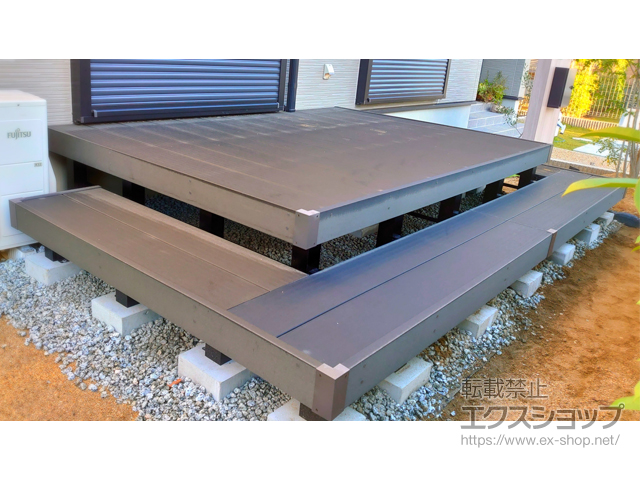 大阪府四條畷市ののウッドデッキ リウッドデッキ 200 施工例