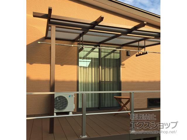 静岡県浜松市ののテラス屋根 サザンテラス (パーゴラ仕様) テラスタイプ 単体 積雪〜20cm対応 施工例