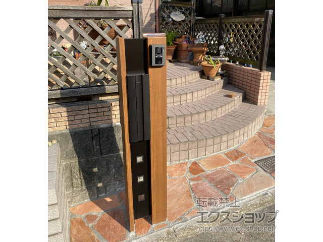 大阪府南河内郡河南町のの機能門柱・ポスト シアスポストユニット BK02型 施工例