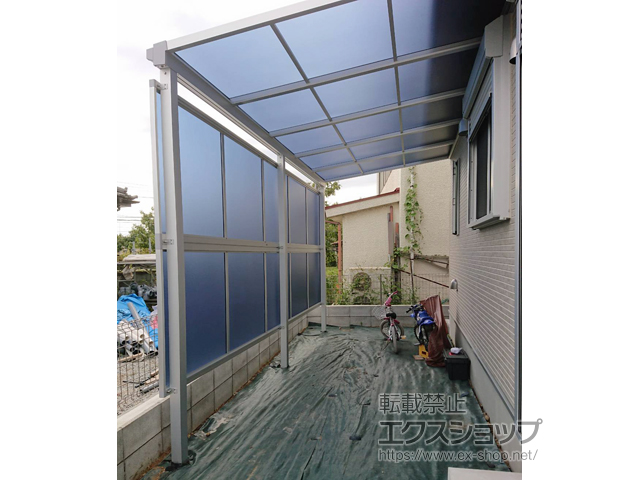 東京都青梅市ののテラス屋根 ソラリア F型 テラスタイプ 単体 積雪〜20cm対応 施工例