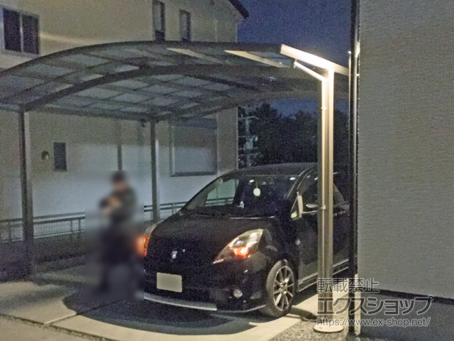 静岡県浜松市ののカーポート ネスカR (ラウンドスタイル) ワイド 積雪〜20cm対応 施工例