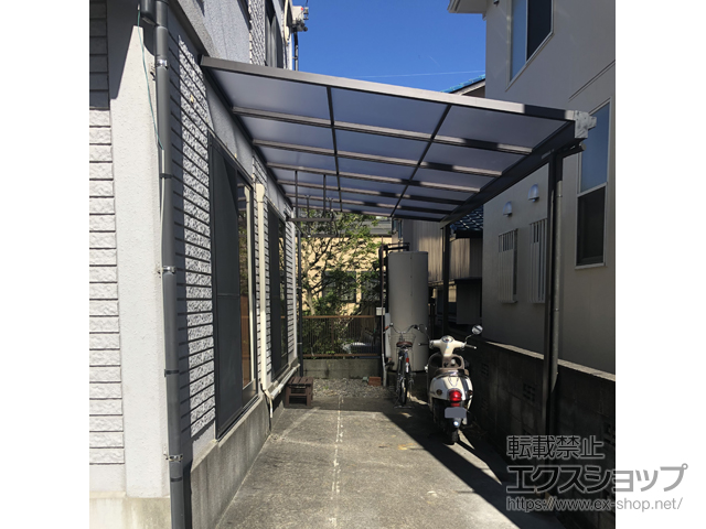 静岡県静岡市ののテラス屋根 ソラリア F型 テラスタイプ 単体 積雪〜20cm対応 施工例