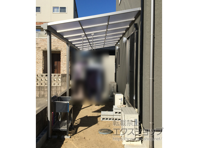 岡山県倉敷市ののテラス屋根 ソラリア F型 テラスタイプ 三連棟 積雪〜20cm対応 施工例