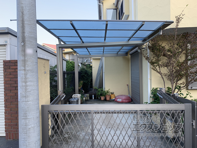 東京都杉並区ののカーポート ニューマイリッシュ 逆勾配 前下がり 積雪〜20cm対応 施工例