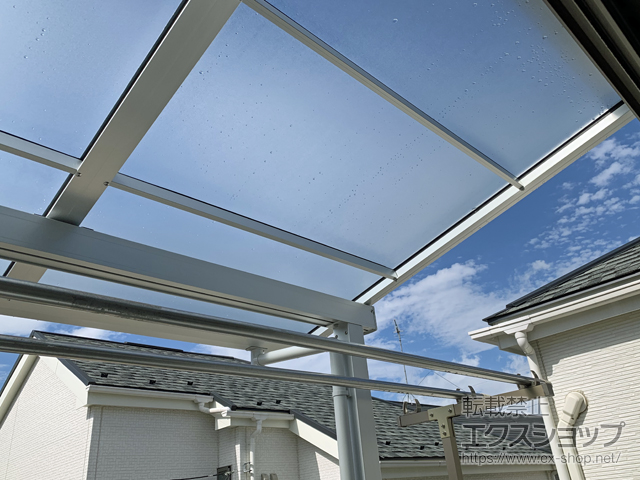 東京都府中市ののバルコニー・ベランダ屋根 スピーネ F型 屋根タイプ 単体 積雪〜20cm対応 施工例