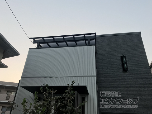 福岡県福岡市ののバルコニー・ベランダ屋根 ソラリア R型 1500 屋根タイプ 単体 積雪〜50cm対応 施工例