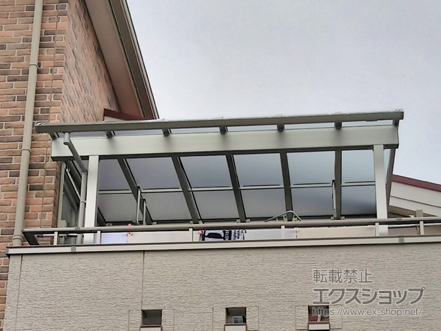 千葉県松戸市ののバルコニー・ベランダ屋根 ソラリア R型 1500 屋根タイプ 単体 積雪〜50cm対応 施工例