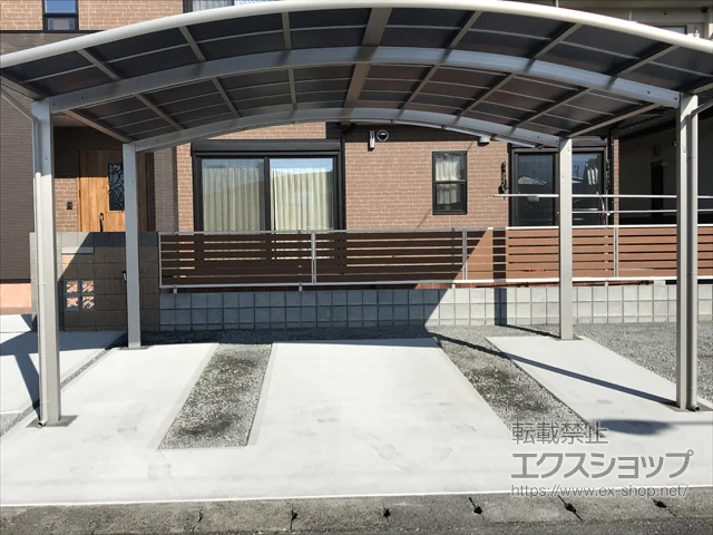 大分県日田市のYKKAPのカーポート レイナツインポートグラン　積雪～20cm対応 施工例