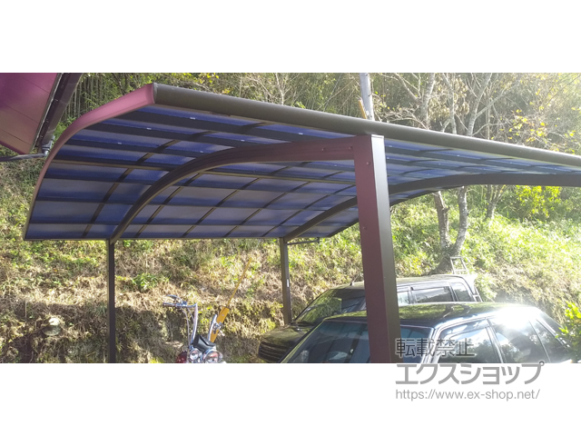 大分県玖珠郡玖珠町ののカーポート プレシオスポート ワイド 積雪〜20cm対応 施工例