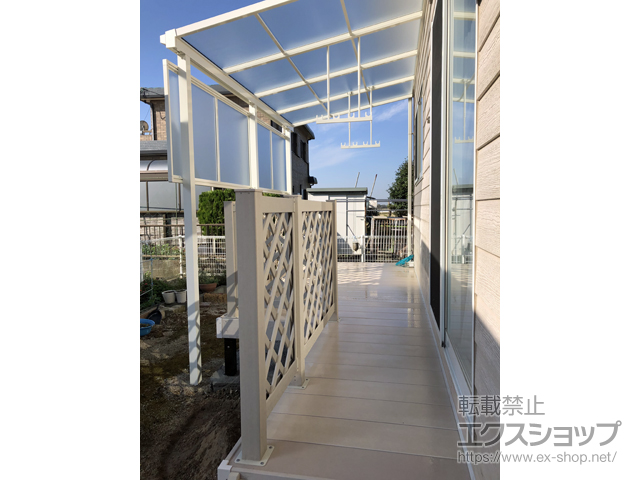 佐賀県三養基郡みやき町ののウッドデッキ エバーエコウッドII ホワイト 施工例