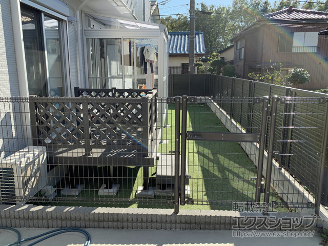 千葉県柏市ののフェンス・柵 ハイグリッドフェンスＮ1型 間仕切り施工 施工例