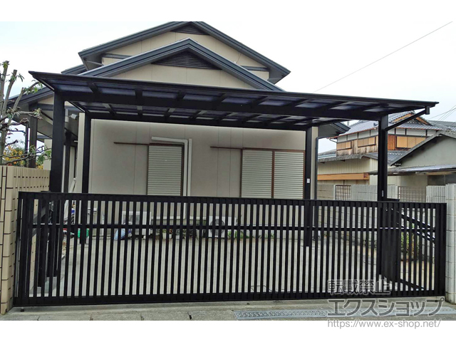 大阪府泉佐野市ののカーゲート 【特注】ワイドオーバードアS4型 電動式 施工例