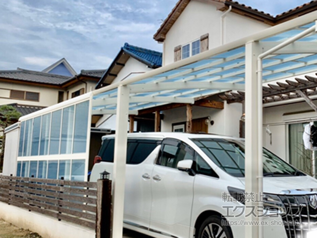 愛知県一宮市ののカーポート レイナポートグラン 縦連棟　積雪〜20cm対応 施工例