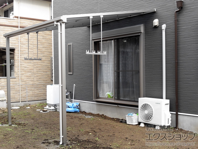 茨城県取手市ののテラス屋根 ソラリア F型 テラスタイプ 単体 積雪〜20cm対応 施工例