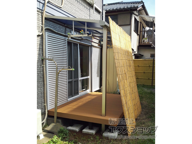 千葉県袖ケ浦市ののテラス屋根 プレシオステラスII F型 テラスタイプ 単体 積雪〜20cm対応 施工例