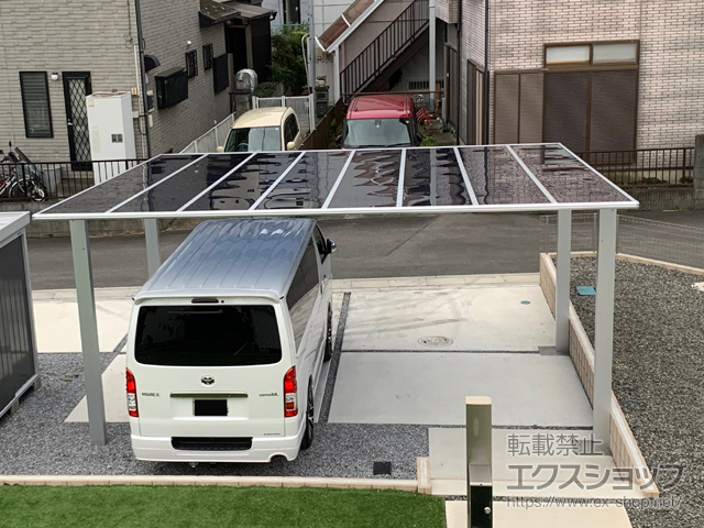 埼玉県北葛飾郡杉戸町ののカーポート エフルージュ ツイン 積雪〜20cm対応 施工例