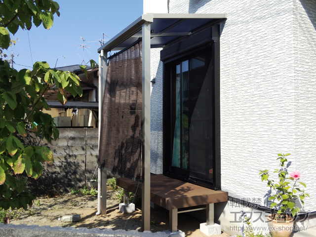 熊本県熊本市ののテラス屋根 ソラリア F型 テラスタイプ 単体 積雪〜20cm対応 施工例