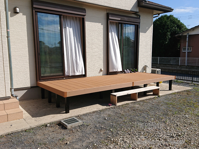 茨城県猿島郡境町ののウッドデッキ リウッドデッキ 200 施工例