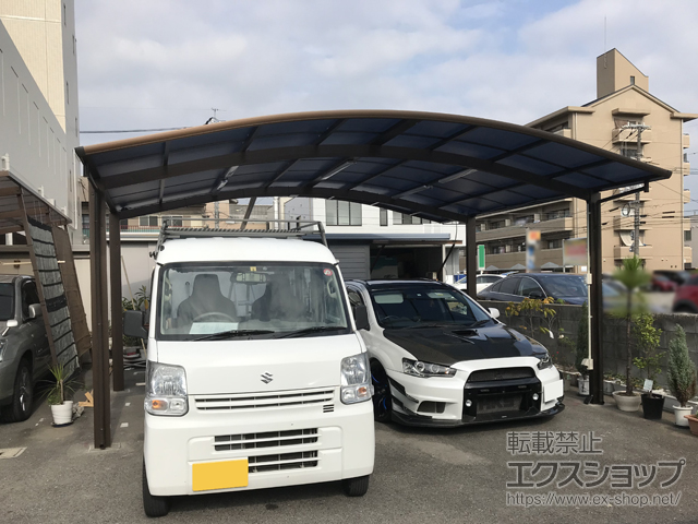 広島県広島市ののカーポート プレシオスポート ワイド 積雪〜20cm対応 施工例