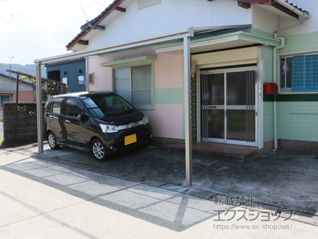長崎県松浦市ののテラス屋根 ソラリア F型 テラスタイプ 単体 積雪〜20cm対応 施工例