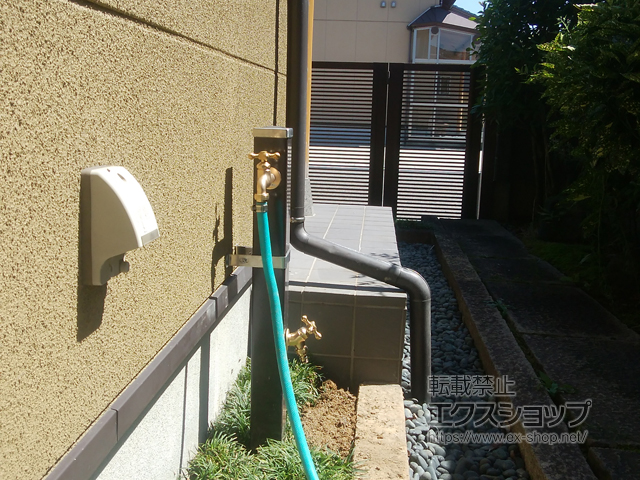 新潟県燕市のの立水栓・ガーデンシンク スプレスタンド70 蛇口2個セット 施工例