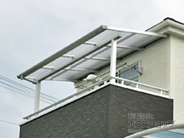 兵庫県明石市ののバルコニー・ベランダ屋根 ソラリア F型 屋根タイプ 単体 積雪〜20cm対応 施工例