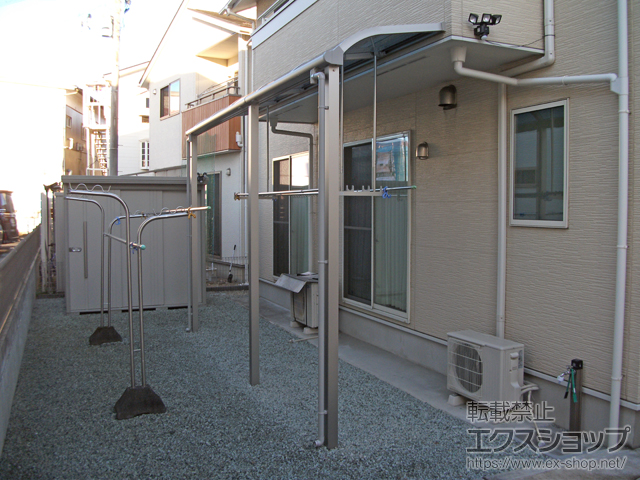 宮城県名取市ののテラス屋根 プレシオステラスII R型 テラスタイプ 連棟 積雪〜20cm対応 施工例