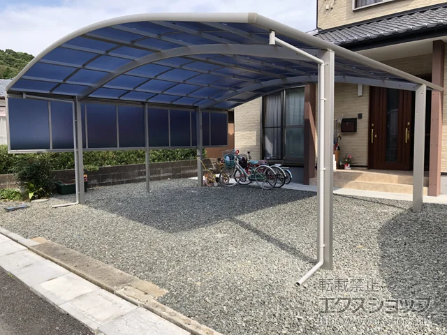 佐賀県武雄市のYKKAPのカーポート レイナツインポートグラン　積雪～20cm対応 施工例