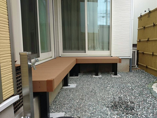 東京都青梅市ののウッドデッキ リウッドデッキ 200 ※L字納まり 施工例