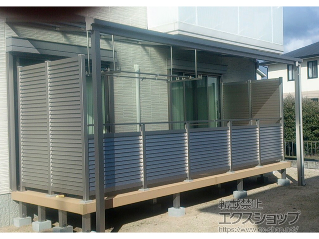 岡山県赤磐市ののウッドデッキ リウッドデッキ 200 施工例