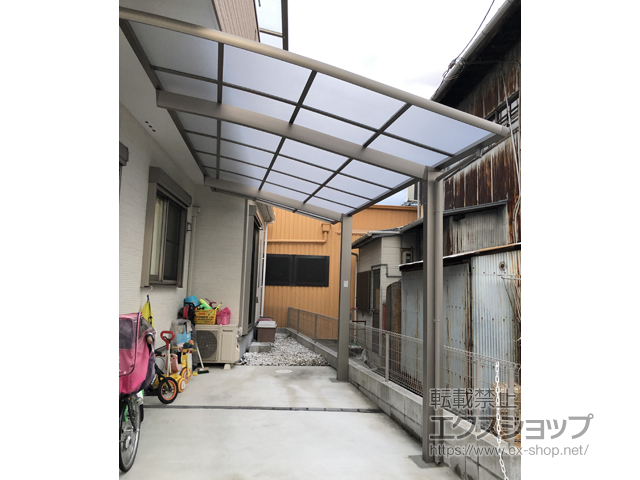 大阪府守口市ののカーポート ネスカR (ラウンドスタイル) 積雪〜20cm対応 施工例