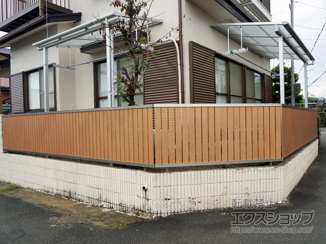 京都府八幡市ののフェンス・柵 セレビューフェンス RP4型 自在柱 施工例