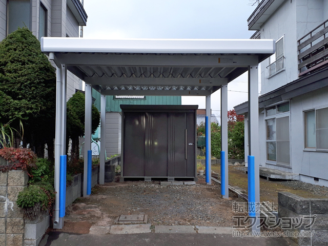 北海道札幌市ののカーポート ジーポートneo 角柱6本柱 積雪〜150cm対応 Aタイプ 施工例