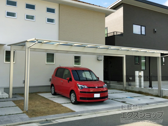 広島県東広島市ののカーポート エフルージュ トリプル 積雪〜20cm対応 施工例