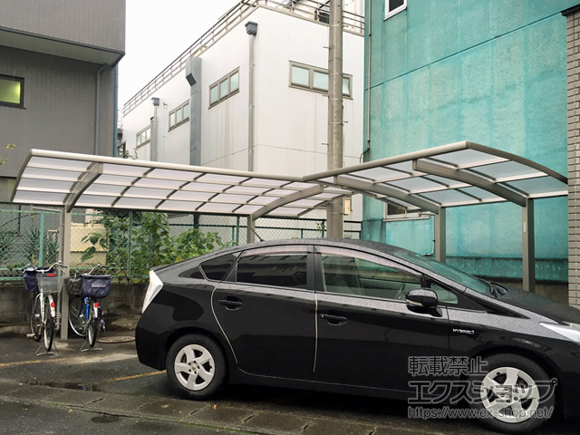 埼玉県八潮市ののサイクルポート・駐輪場 プレシオスポート ミニ 積雪〜20cm対応 施工例