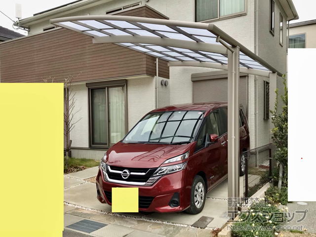 兵庫県姫路市ののカーポート ネスカR (ラウンドスタイル) 積雪〜20cm対応 施工例