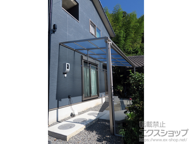 三重県津市ののテラス屋根 ソラリア F型 テラスタイプ 単体 積雪〜20cm対応 施工例