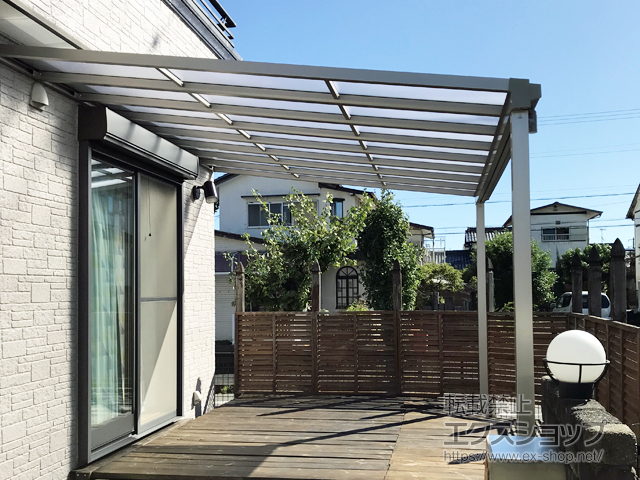 岐阜県可児市ののテラス屋根 ソラリア F型 テラスタイプ 単体 積雪〜20cm対応 施工例