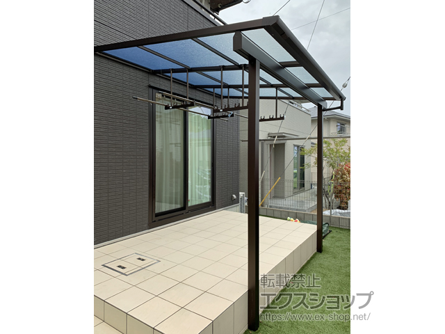 奈良県奈良市ののテラス屋根 ソラリア F型 テラスタイプ 単体 積雪〜20cm対応 施工例