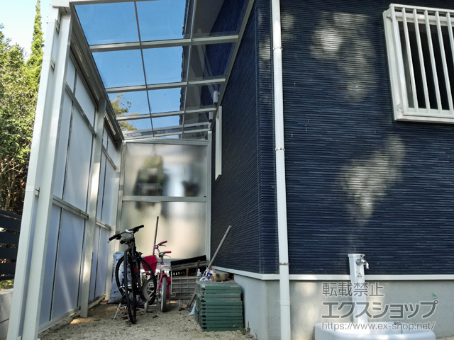 山口県下関市ののストックヤード スピーネストックヤードF型 パネルタイプ スクリーン仕様 積雪〜20cm対応 施工例