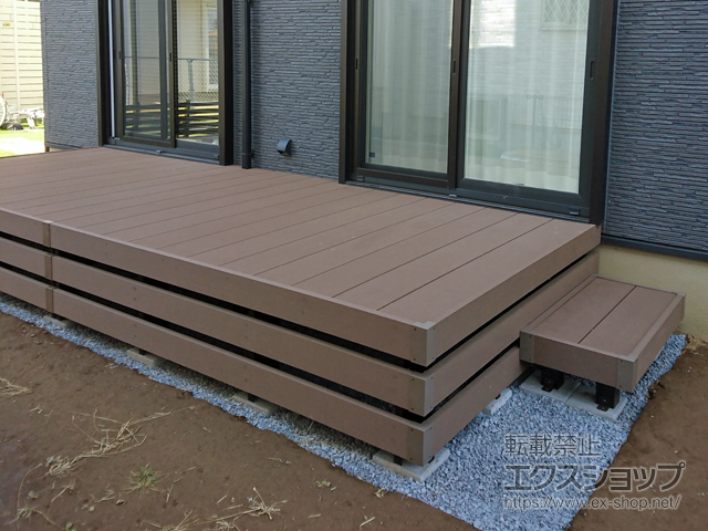 茨城県常総市ののウッドデッキ リウッドデッキ 200 施工例