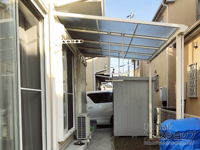 埼玉県加須市ののテラス屋根 ソラリア F型 テラスタイプ 単体 積雪〜20cm対応 施工例