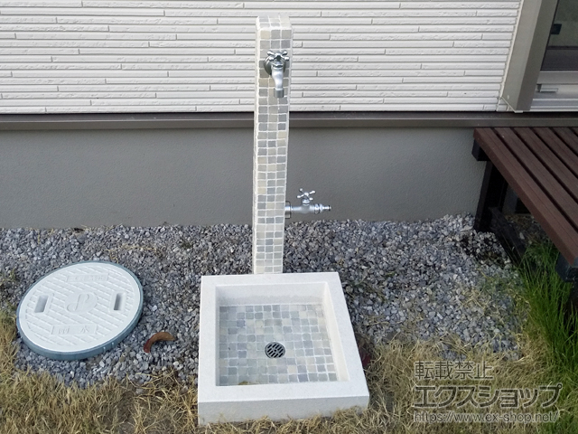 栃木県宇都宮市のの立水栓・ガーデンシンク 立水栓ユニット モゼック 施工例