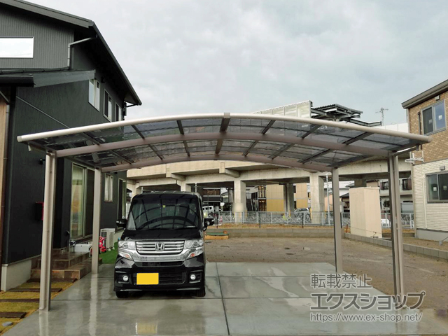 鹿児島県鹿児島市ののカーポート ネスカR ワイド 積雪〜20cm対応 台風補償付 施工例
