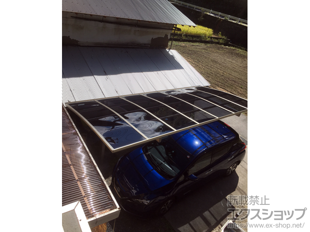 山梨県甲府市ののカーポート プレシオスポート 積雪〜20cm対応 施工例