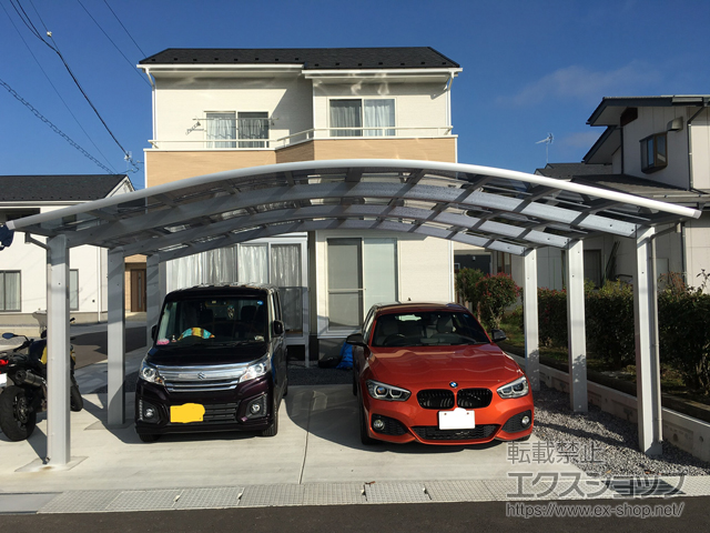 長野県長野市ののカーポート レイナツインポートグラン50 積雪50cm対応 施工例