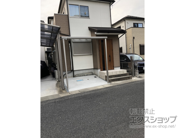 滋賀県大津市ののテラス屋根 ソラリア F型 テラスタイプ 単体 積雪〜20cm対応 施工例