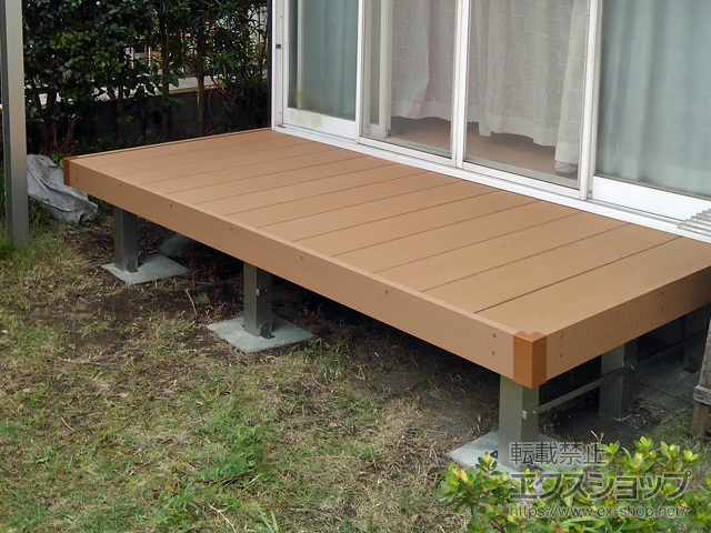 鹿児島県姶良市ののウッドデッキ リウッドデッキ 200 施工例