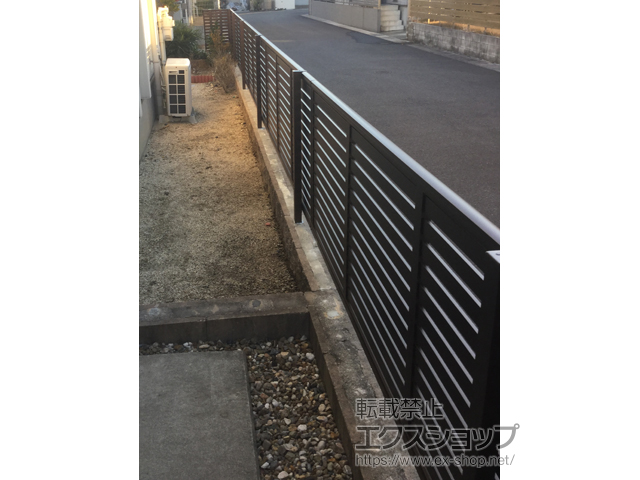 愛知県津島市ののフェンス・柵 シンプレオフェンス3型 横太格子 施工例