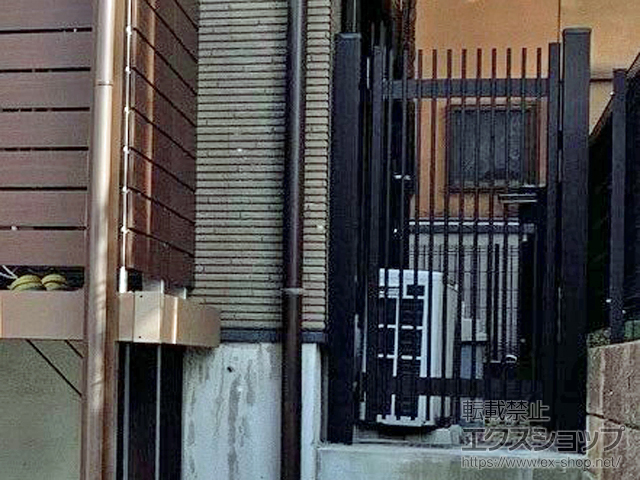 京都府宇治市のの門扉 ハイ千峰 片開き 柱使用 施工例